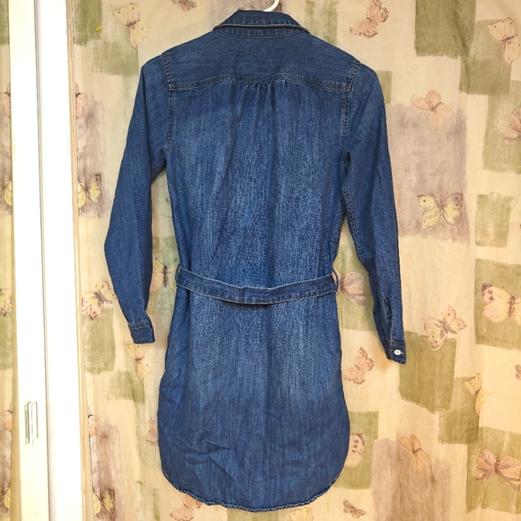 Denim button front shirt dress - Picture 4 of 4